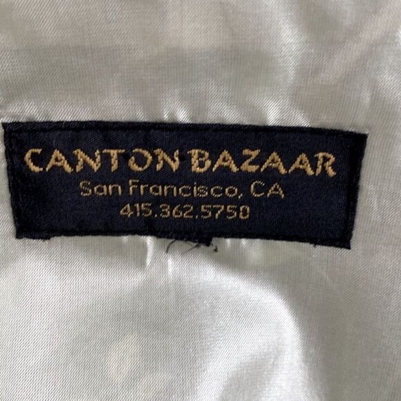 Canton Bazaar SF CA 100% Silk Floral Embroidered Jacket - Picture 11 of 13